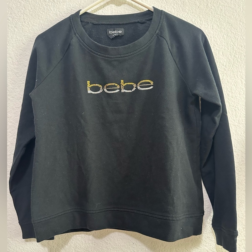 Bebe Black Long Sleeves Top size M